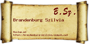 Brandenburg Szilvia névjegykártya