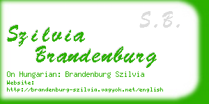 szilvia brandenburg business card